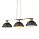 Duncan Three Light Linear Pendant (3602-3LP AB-RBZ)