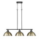 Duncan Three Light Linear Pendant (3602-3LP BLK-AB)