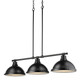 Golden - 3602-3LP BLK-BLK - Three Light Linear Pendant - Duncan - Matte Black
