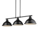 Duncan Three Light Linear Pendant (3602-3LP BLK-BLK)