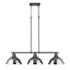 Duncan Three Light Linear Pendant (3602-3LP BLK-CH)