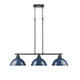 Duncan Three Light Linear Pendant (3602-3LP BLK-NVY)