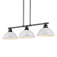Duncan Three Light Linear Pendant (3602-3LP BLK-WH)