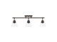 Golden - 3602-3SF RBZ-CLR - Three Light Semi-Flush Mount - Duncan - Rubbed Bronze