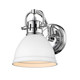 Golden - 3602-BA1 CH-WHT - One Light Bath Vanity - Duncan - Chrome