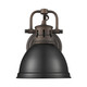 Duncan One Light Vanity (3602-BA1 RBZ-BLK)