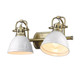 Duncan Two Light Bath Vanity (3602-BA2 AB-WH)