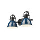 Duncan Two Light Vanity (3602-BA2 BLK-NVY)