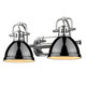Duncan Two Light Bath Vanity (3602-BA2 CH-BK)