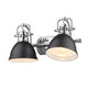 Duncan Two Light Bath Vanity (3602-BA2 CH-BLK)