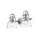 Golden - 3602-BA2 CH-CLR - Two Light Vanity - Duncan - Chrome