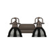 Duncan Two Light Vanity (3602-BA2 RBZ-BK)
