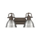 Duncan Two Light Vanity (3602-BA2 RBZ-PW)