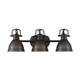 Duncan Three Light Vanity (3602-BA3 BLK-RBZ)