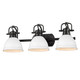 Duncan BCB Three Light Bath Vanity (3602-BA3 BLK-WHT)
