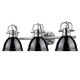 Duncan BCB Three Light Bath Vanity (3602-BA3 CH-BK)