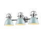 Golden - 3602-BA3 CH-SF - Three Light Bath Vanity - Duncan - Chrome