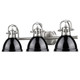 Duncan Three Light Bath Vanity (3602-BA3 PW-BK)