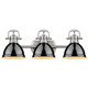 Duncan Three Light Bath Vanity (3602-BA3 PW-BK)