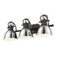 Golden - 3602-BA3 RBZ-CH - Three Light Vanity - Duncan - Rubbed Bronze