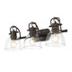 Golden - 3602-BA3 RBZ-CLR - Three Light Vanity - Duncan BCB - Rubbed Bronze