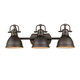 Golden - 3602-BA3 RBZ-RBZ - Three Light Bath Vanity - Duncan BCB - Rubbed Bronze