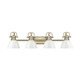 Duncan Four Light Vanity (3602-BA4 AB-WH)