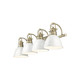 Duncan Four Light Vanity (3602-BA4 AB-WH)
