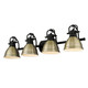Golden - 3602-BA4 BLK-AB - Four Light Bath Vanity - Duncan - Matte Black