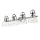 Golden - 3602-BA4 CH-CLR - Four Light Vanity - Duncan - Chrome