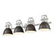 Golden - 3602-BA4 PW-RBZ - Four Light Vanity - Duncan - Pewter