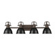 Duncan Four Light Vanity (3602-BA4 RBZ-BLK)