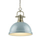 Golden - 3602-L AB-SF - One Light Pendant - Duncan - Aged Brass