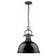 Duncan One Light Pendant (3602-L BLK-BK)