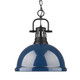 Golden - 3602-L BLK-NVY - One Light Pendant - Duncan - Matte Black
