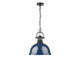 Golden - 3602-L BLK-NVY - One Light Pendant - Duncan - Matte Black