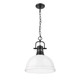 Duncan One Light Pendant (3602-L BLK-WH)