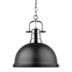 Duncan One Light Pendant (3602-L CH-BLK)