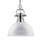 Golden - 3602-L CH-WH - One Light Pendant - Duncan - Chrome