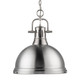 Golden - 3602-L PW-PW - One Light Pendant - Duncan - Pewter
