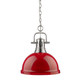 Duncan One Light Pendant (3602-L PW-RD)