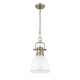 Duncan One Light Pendant (3602-S AB-WHT)