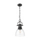 Duncan One Light Pendant (3602-S BLK-CLR)