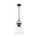 Duncan One Light Pendant (3602-S BLK-WHT)