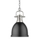 Duncan One Light Pendant (3602-S PW-BLK)