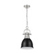 Duncan One Light Pendant (3602-S PW-BLK)