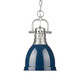 Golden - 3602-S PW-NVY - One Light Pendant - Duncan - Pewter