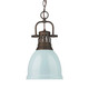 Golden - 3602-S RBZ-SF - One Light Pendant - Duncan - Rubbed Bronze