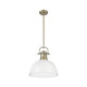 Duncan One Light Pendant (3604-L AB-WHT)