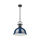 Duncan One Light Pendant (3604-L BLK-NVY)